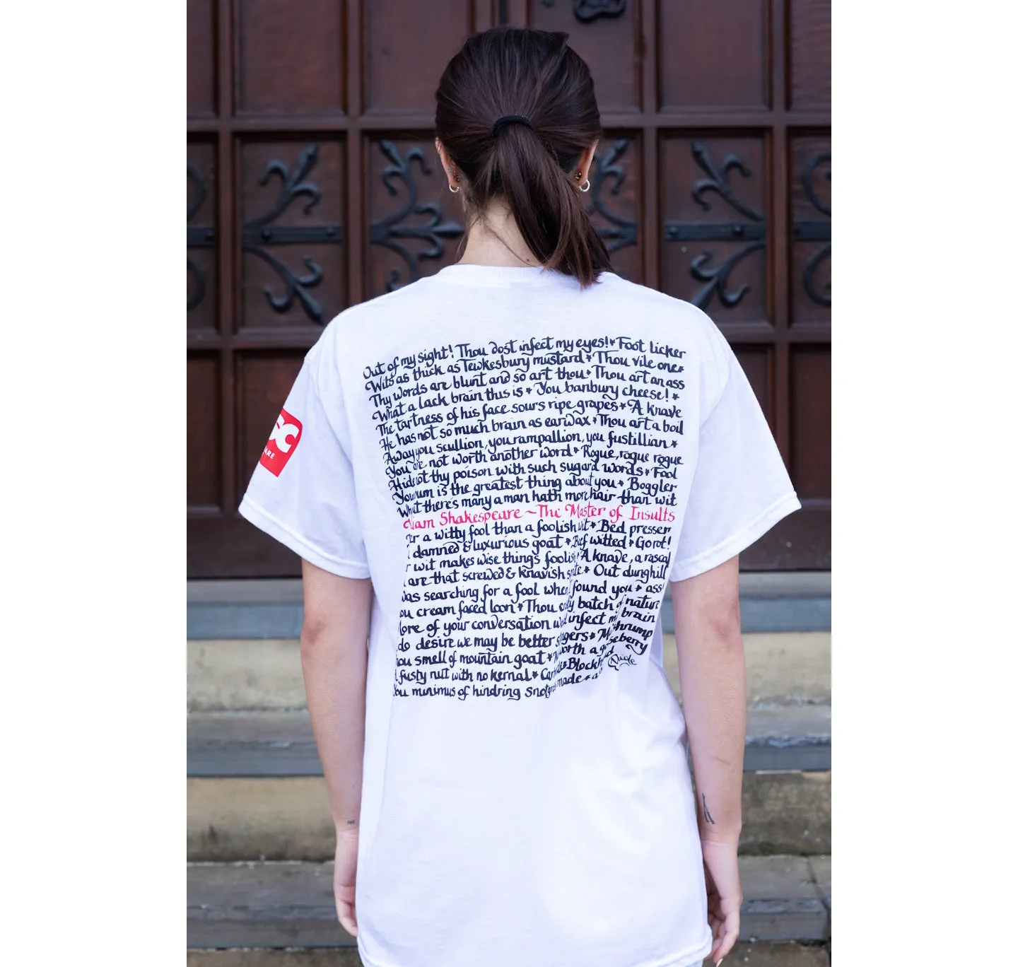 Adult T Shirt: William Shakespeare The Master Of Insults - White