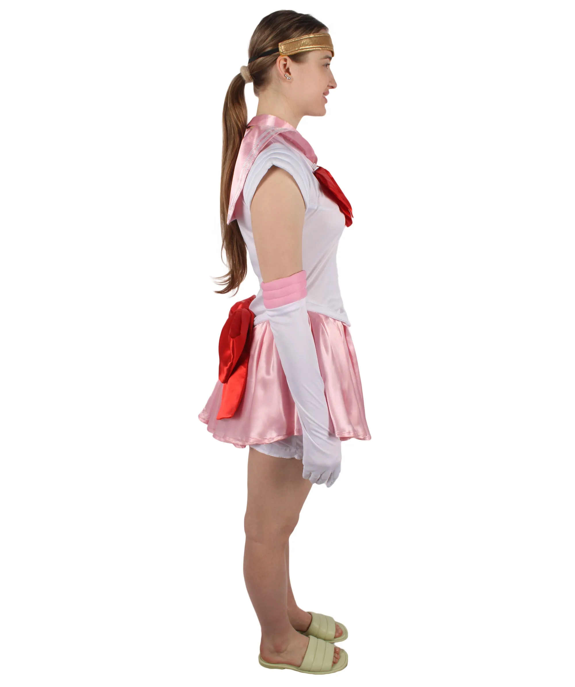 Anime Manga Sailor Chibi Costume Set| Uniform Dress with Head Band Neck Band and Hand Gloves| Flame-retardant Synthetic Materials