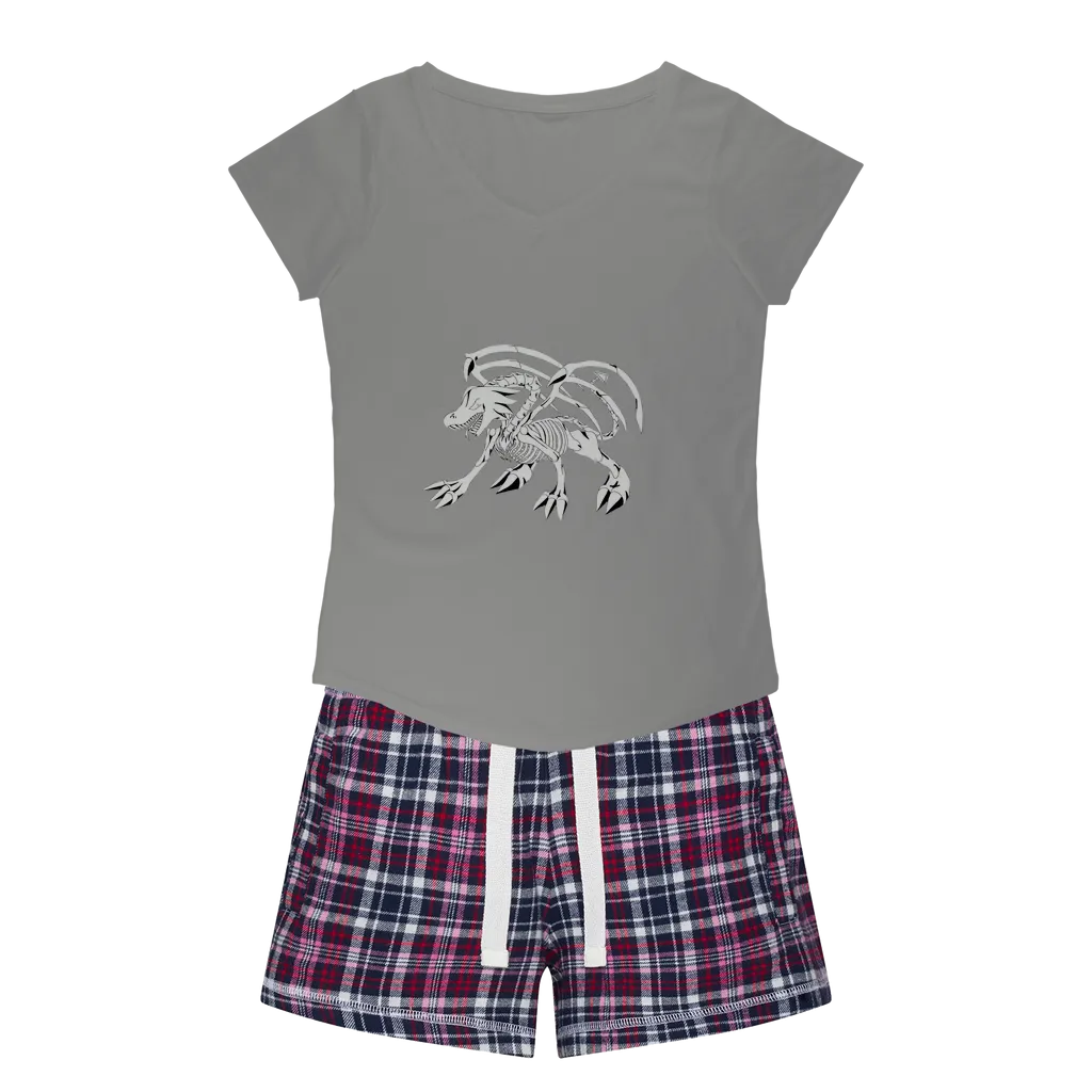 Argon Women's Sleepy Tee and Flannel Short