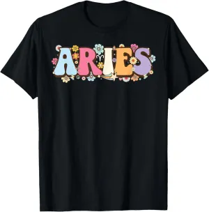 Aries March April birthday Retro astrology Aries Zodiac sign T-Shirt