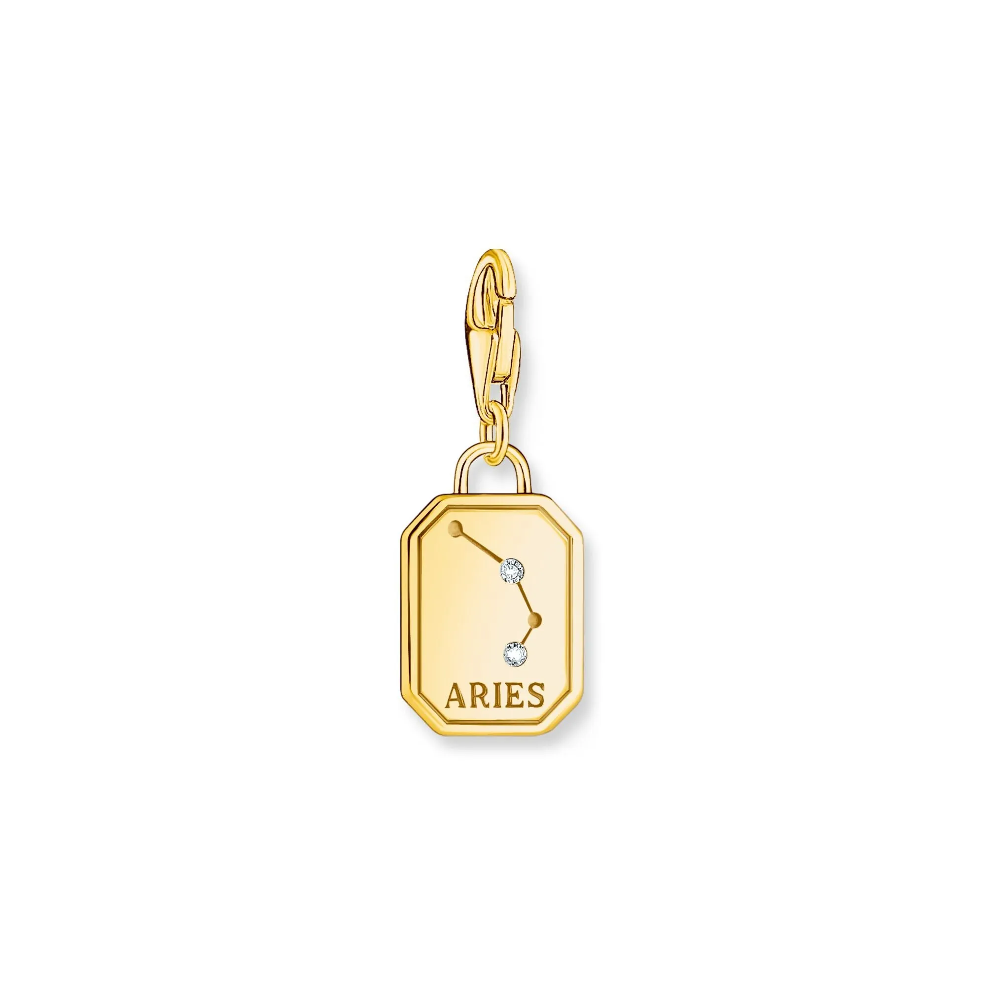 Aries Zodiac sign gold charm Pendant