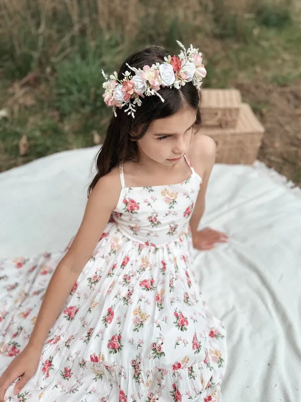 Ava Girls Maxi Dress - Blossom