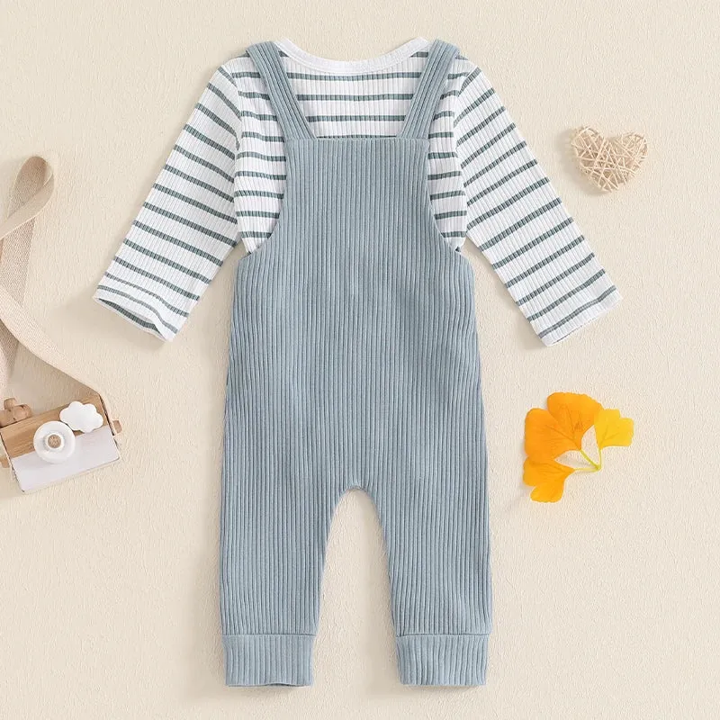 Baby Boys Fall Outfit Overalls Set