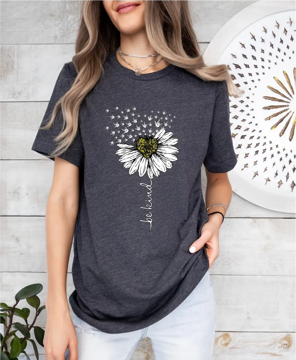 Be Kind Shirt - Inspirational T-Shirts for Women, Positive Vibes Kindness, Teacher's Tee, Ideal for Daycare
