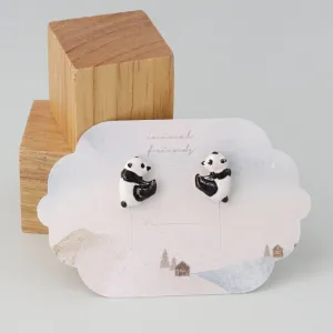Bonyari Panda Stud Earrings