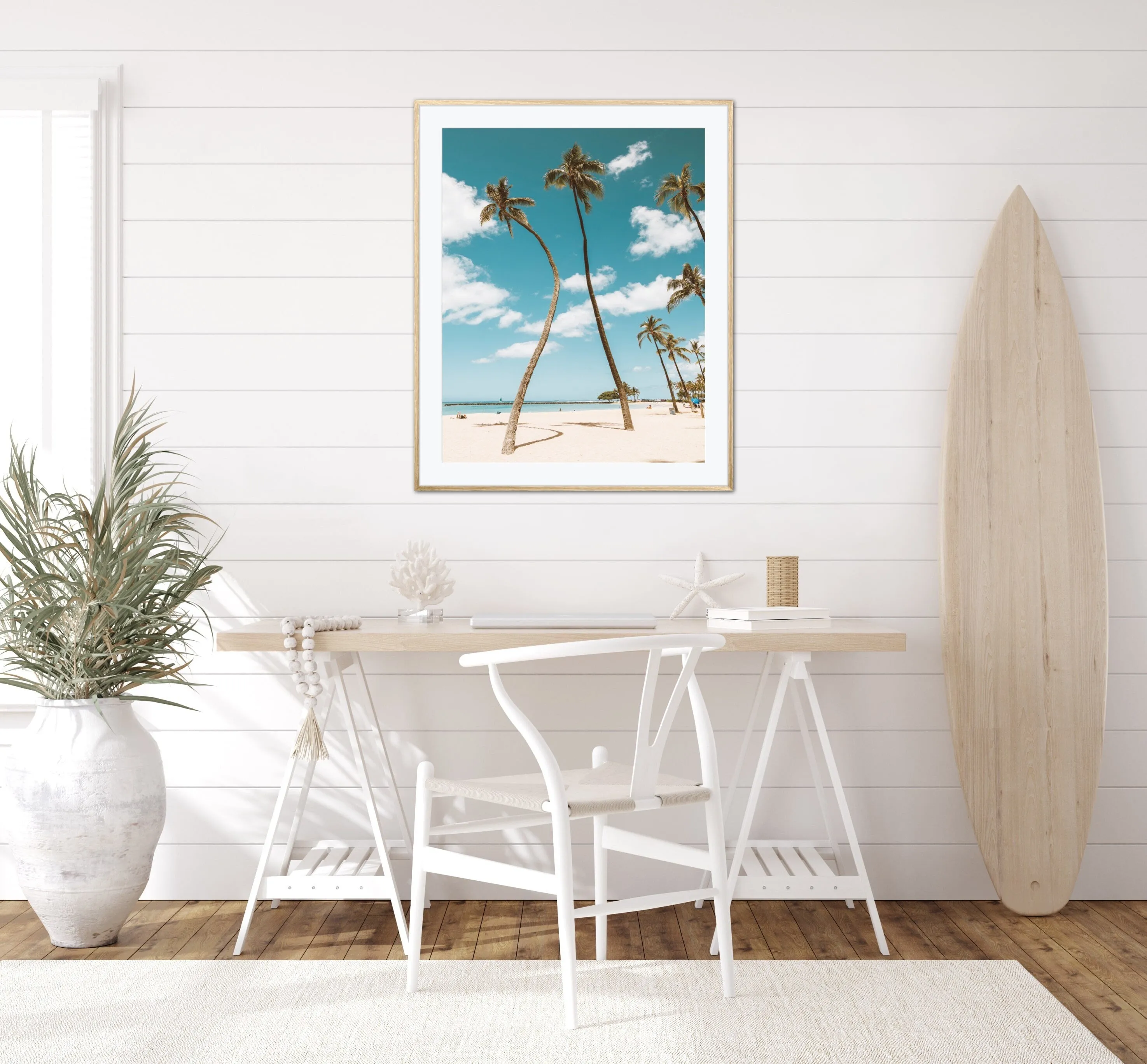 Coastal Wall Art Set Of 2 Prints INSTANT DOWNLOAD Art Prints, The Ocean Is Calling, Palm Print, Coastal Decor, Palm Tree Print, Beach Picture