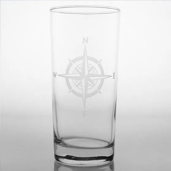 Compass Rose Etched Barware Collection