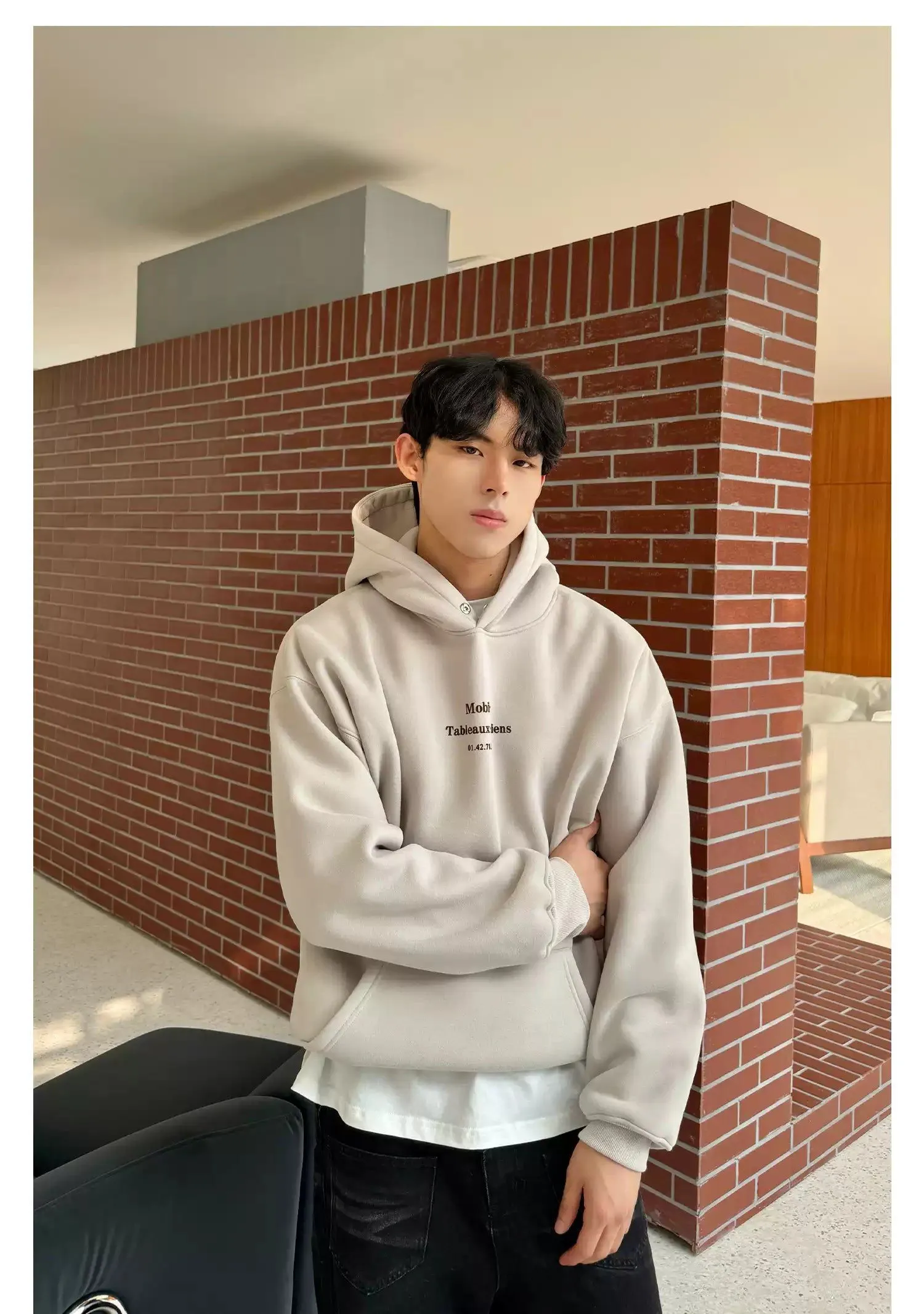 Cui Lettered Relaxed Fit Hoodie