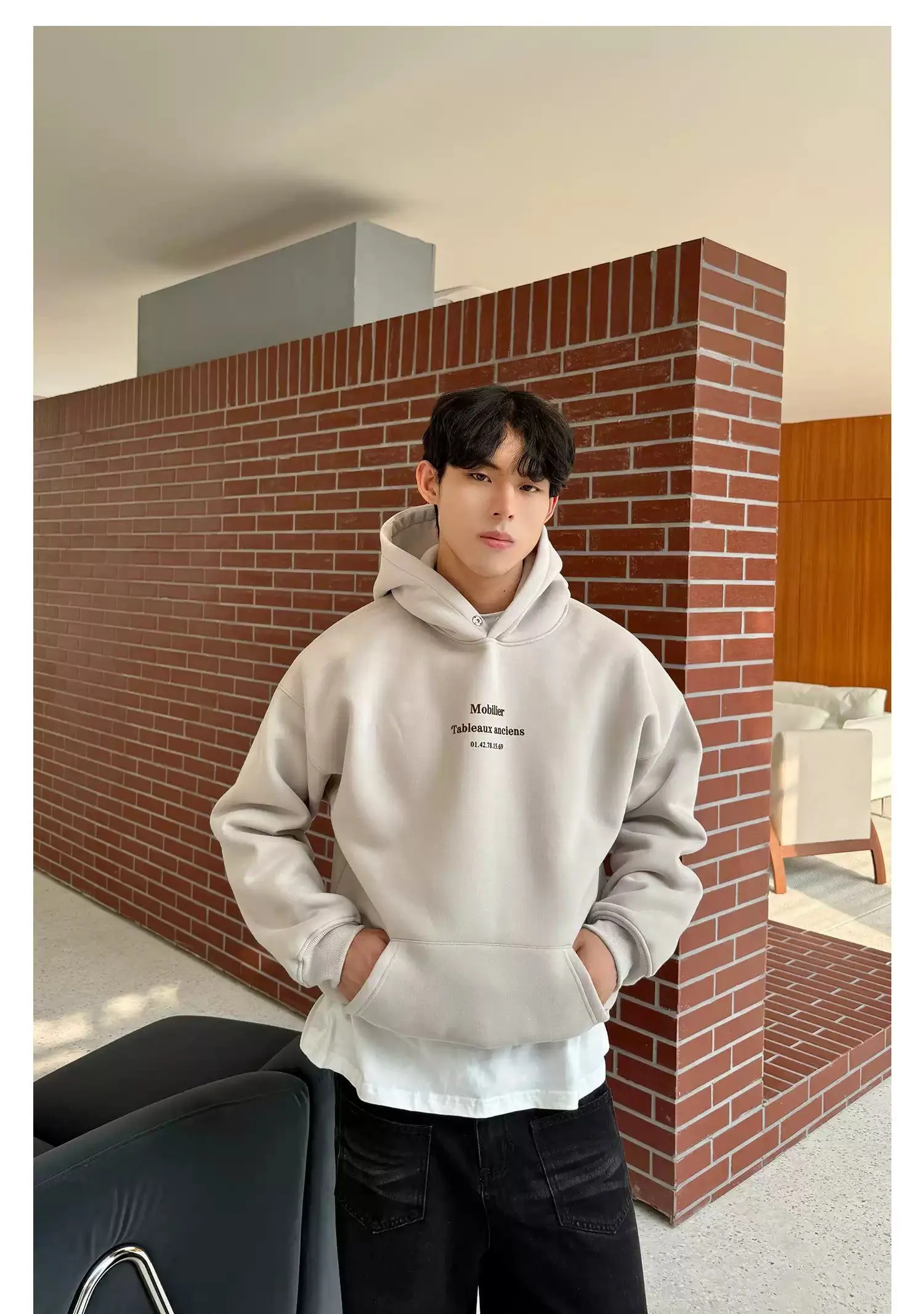 Cui Lettered Relaxed Fit Hoodie
