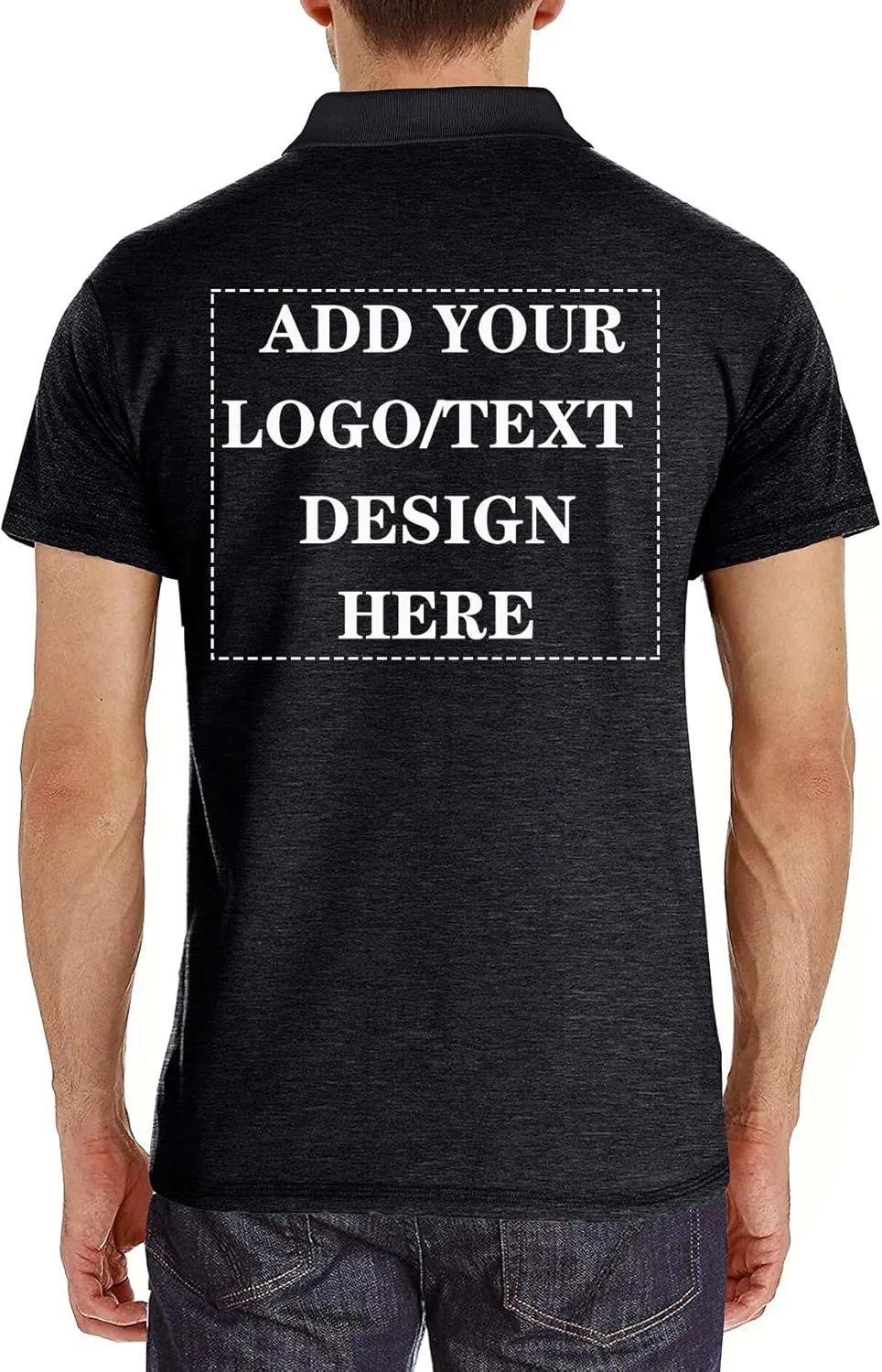 Custom Polo Shirts for Men Short/Long Sleeve Customized Golf Shirt Design Your Own Personalized T-Shirt with Pocket