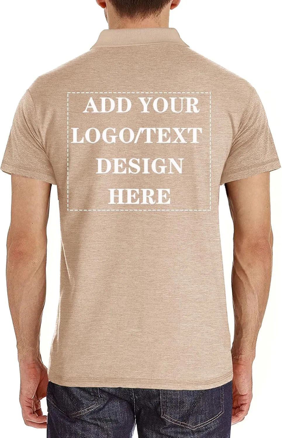 Custom Polo Shirts for Men Short/Long Sleeve Customized Golf Shirt Design Your Own Personalized T-Shirt with Pocket