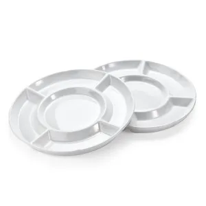 Divided Porcelain Party Serving Trays And Platters - Ceramic Sectional Plates