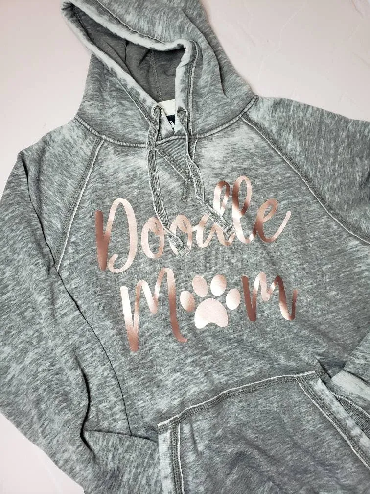 Doodle Mom Distressed Unisex Super Comfy Distressed Vintage Hoodie Sweatshirt