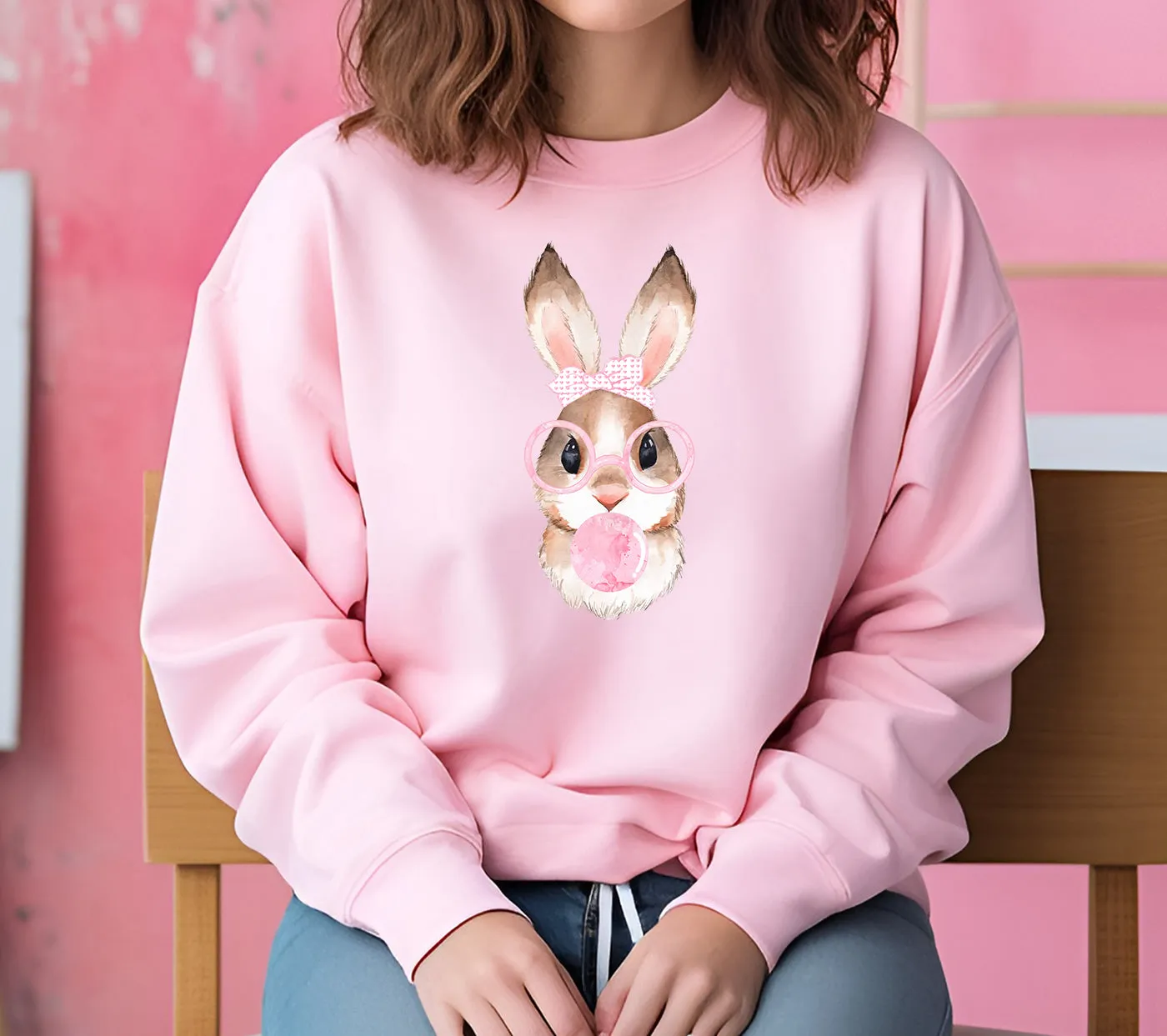 Easter  Sweatshirt, Bunny with Leopard Glasses shirt,