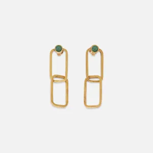 Link Earring with Bamiyan Turquoise