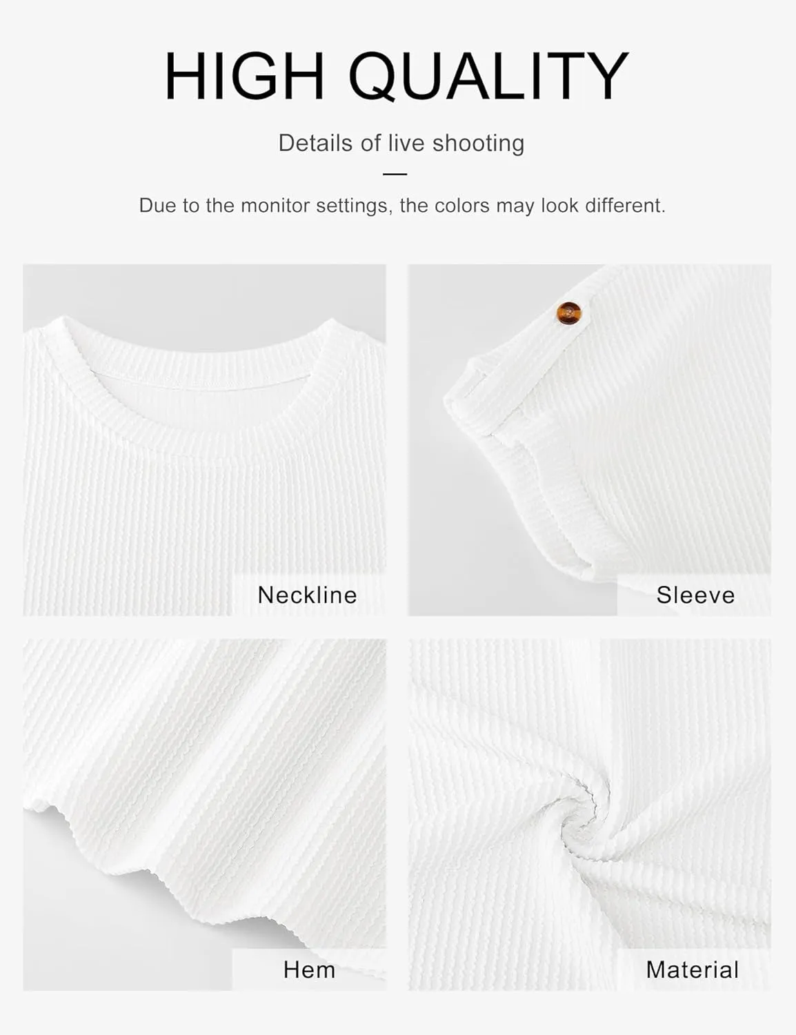 LOMON Womens T Shirts Short Sleeve Crewneck Basic Tee Shirts Casual Loose Fit Summer Ribbed Tops