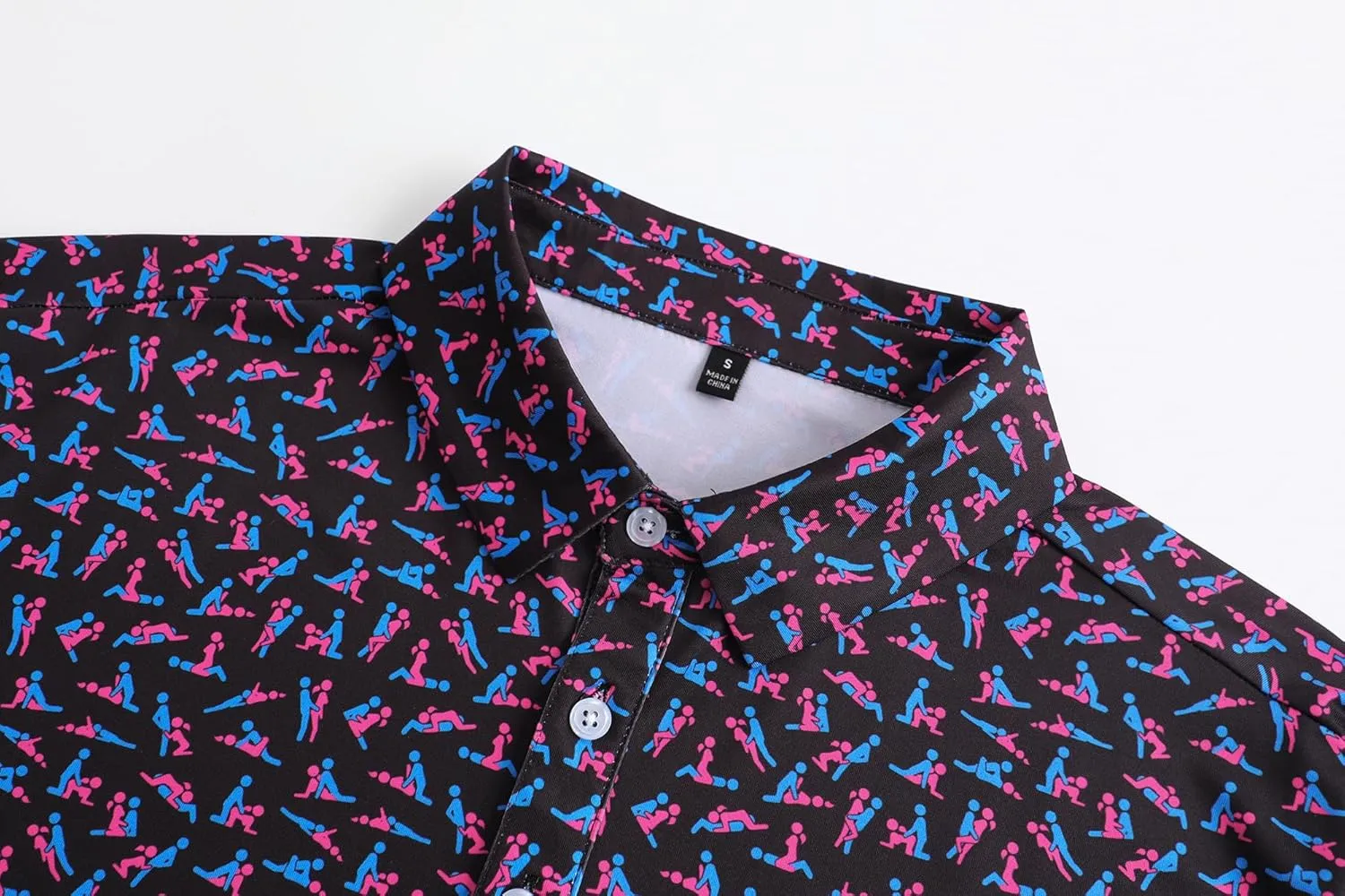 Mens Golf Polo Shirts Short Sleeve Moisture Wicking Dry Fit Performance Casual Funny Golf Polo Shirts for Men