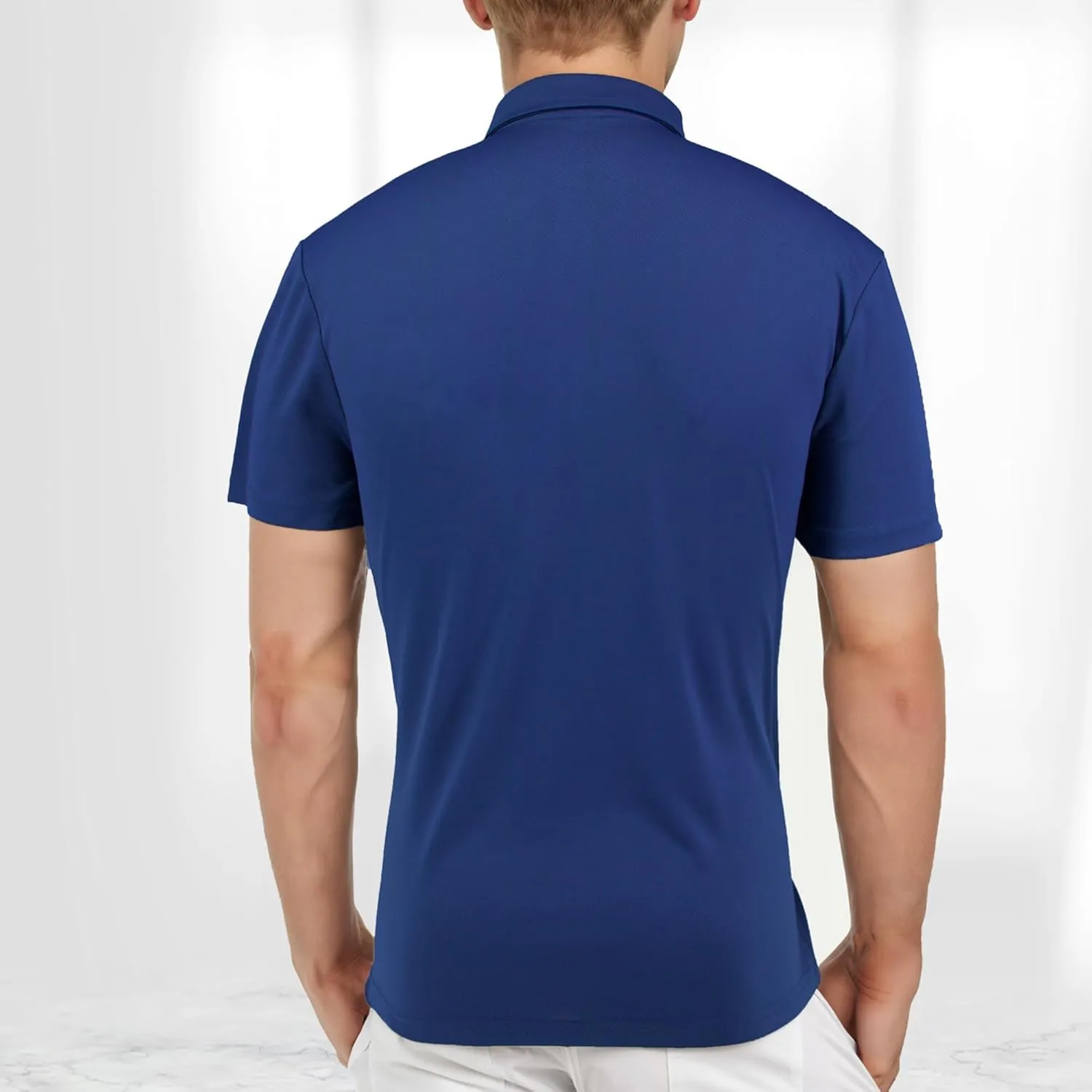 Mens Golf Shirts Short Sleeve Quick-Dry Moisture Wicking Cool Dry Shirts for Men Athletic Sport Collared Shirts