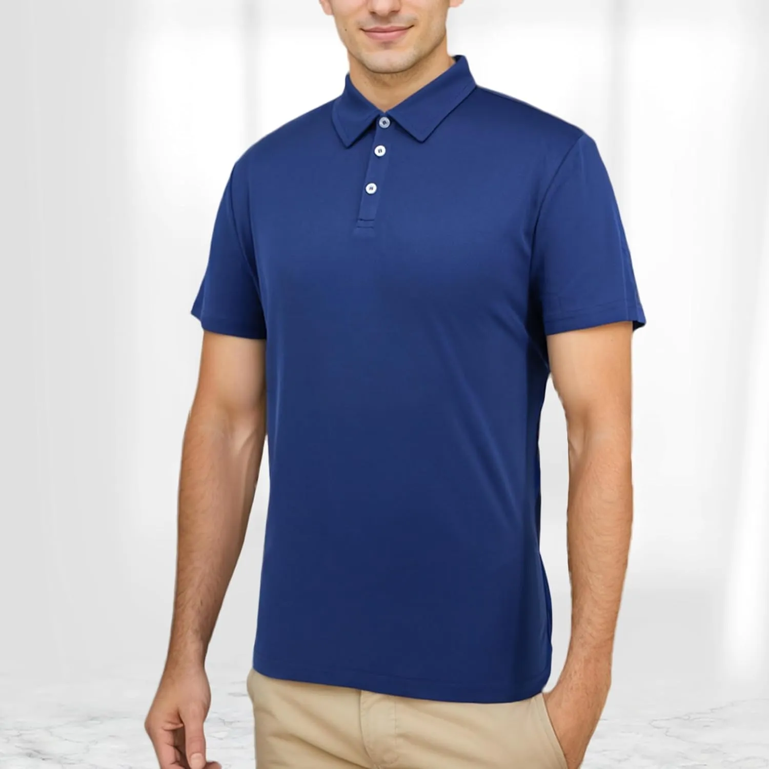 Mens Golf Shirts Short Sleeve Quick-Dry Moisture Wicking Cool Dry Shirts for Men Athletic Sport Collared Shirts