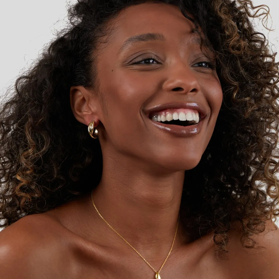 Milan Gold Twist Hoop Earrings