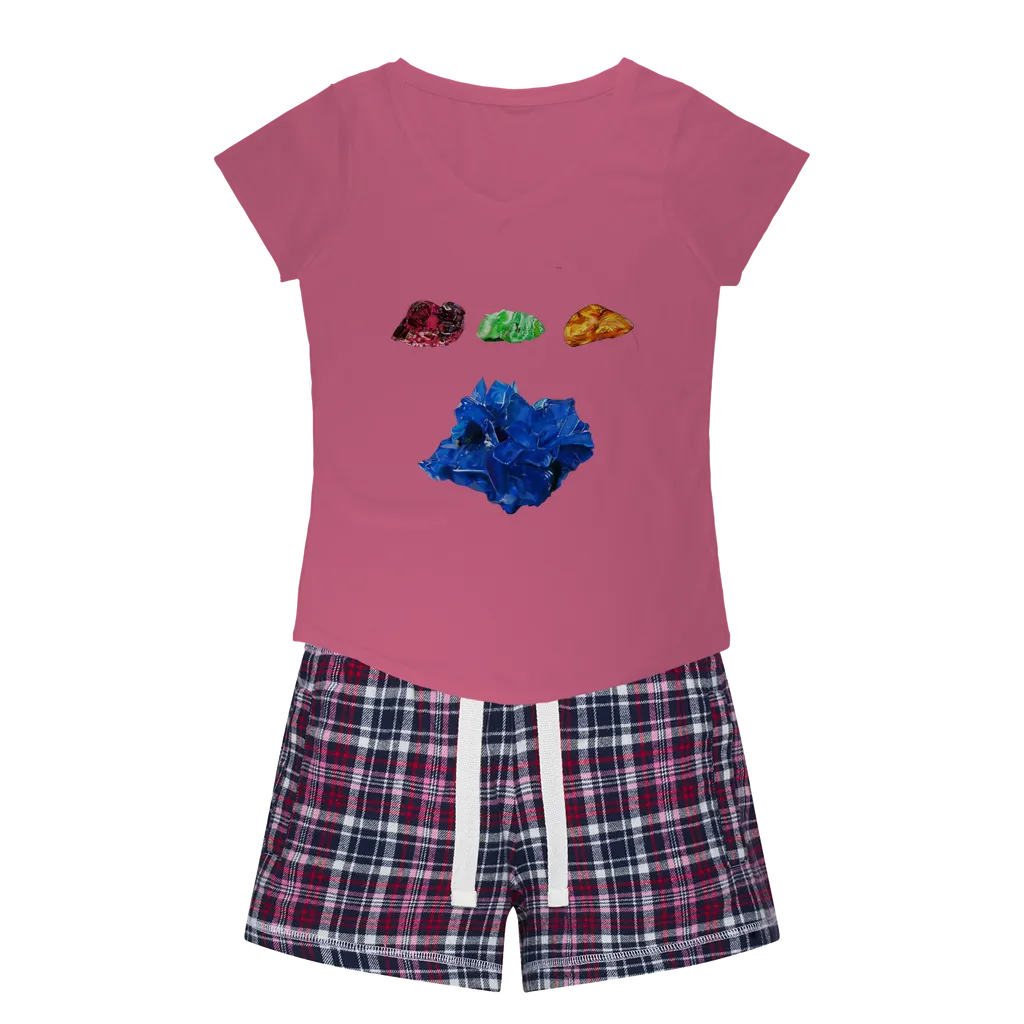 Minerals Women's Sleepy Tee and Flannel Short