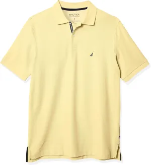 Nautica Men's Big and Tall Classic Fit Short Sleeve Solid Performance Deck Polo Shirt
