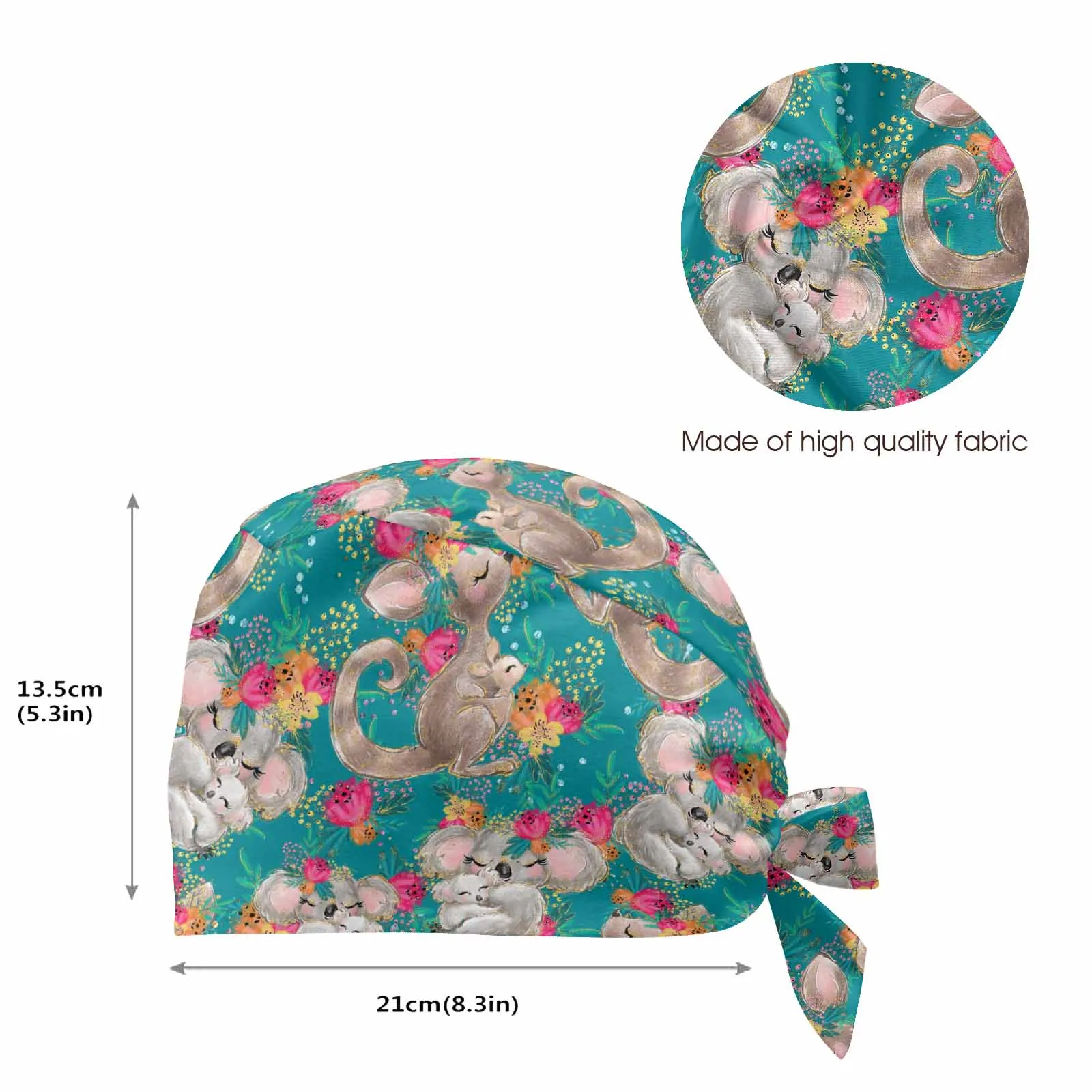 Nurse Scrub Cap Australian Animals Kangaroos and Koalas  Scrub Cap