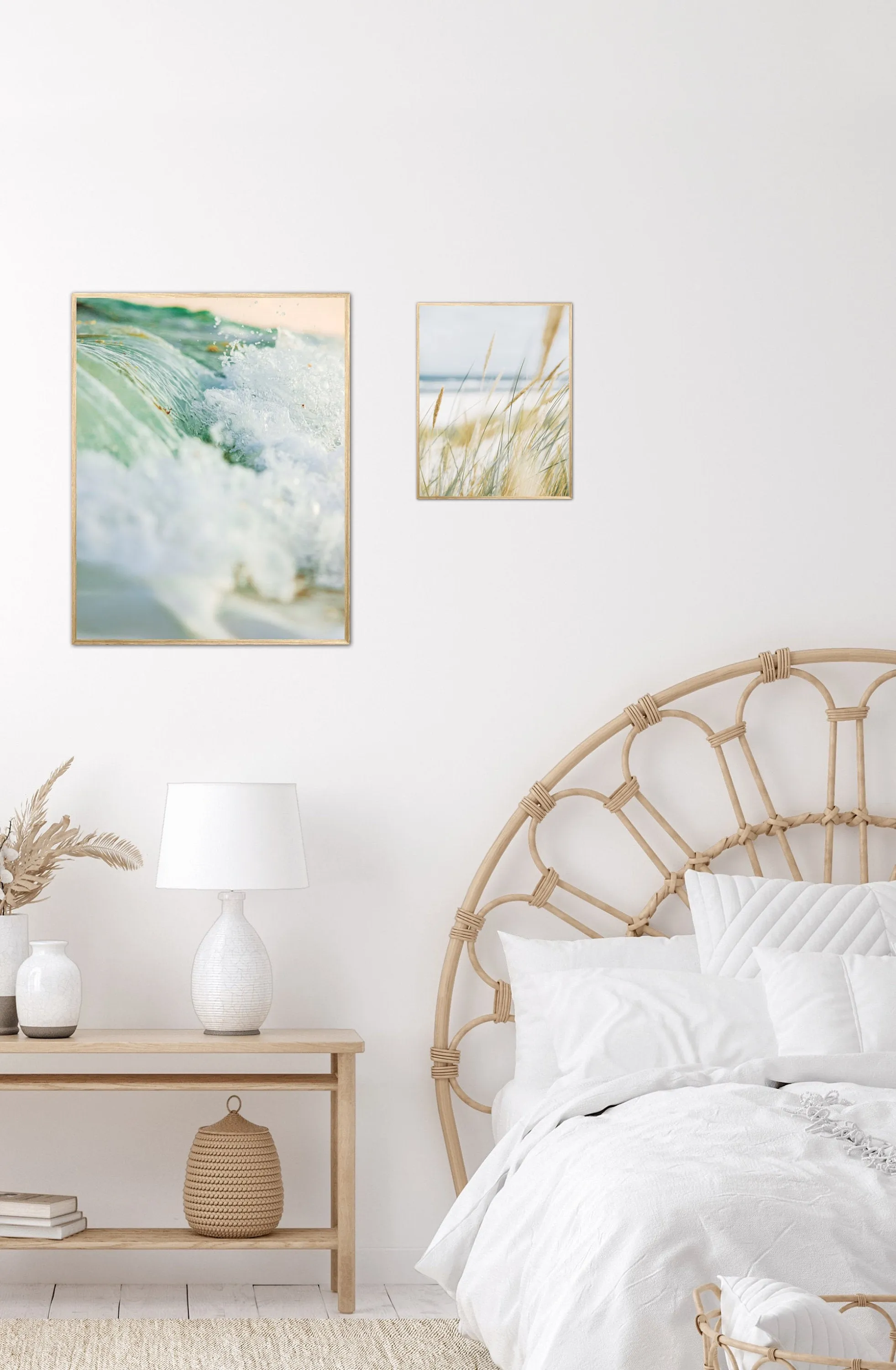 Pastel Beach Print Set Of 3 Prints INSTANT DOWNLOAD Art Prints, Wave Poster, Beach Scene Art, Pastel Wall Art, Beach Decor, Coastal Wall Art