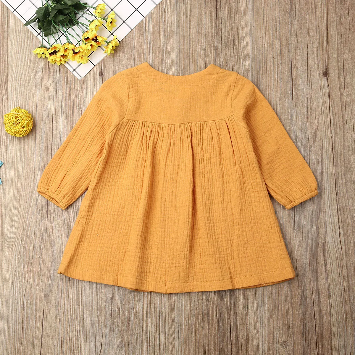 Pocket Buttoned Dress