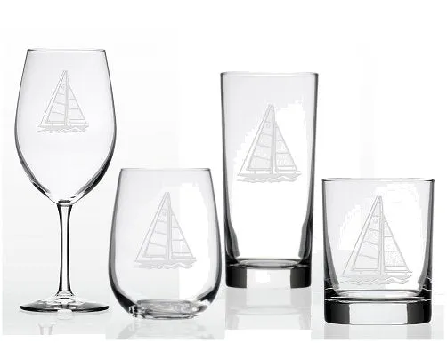 Sailboat Etched Barware Collection