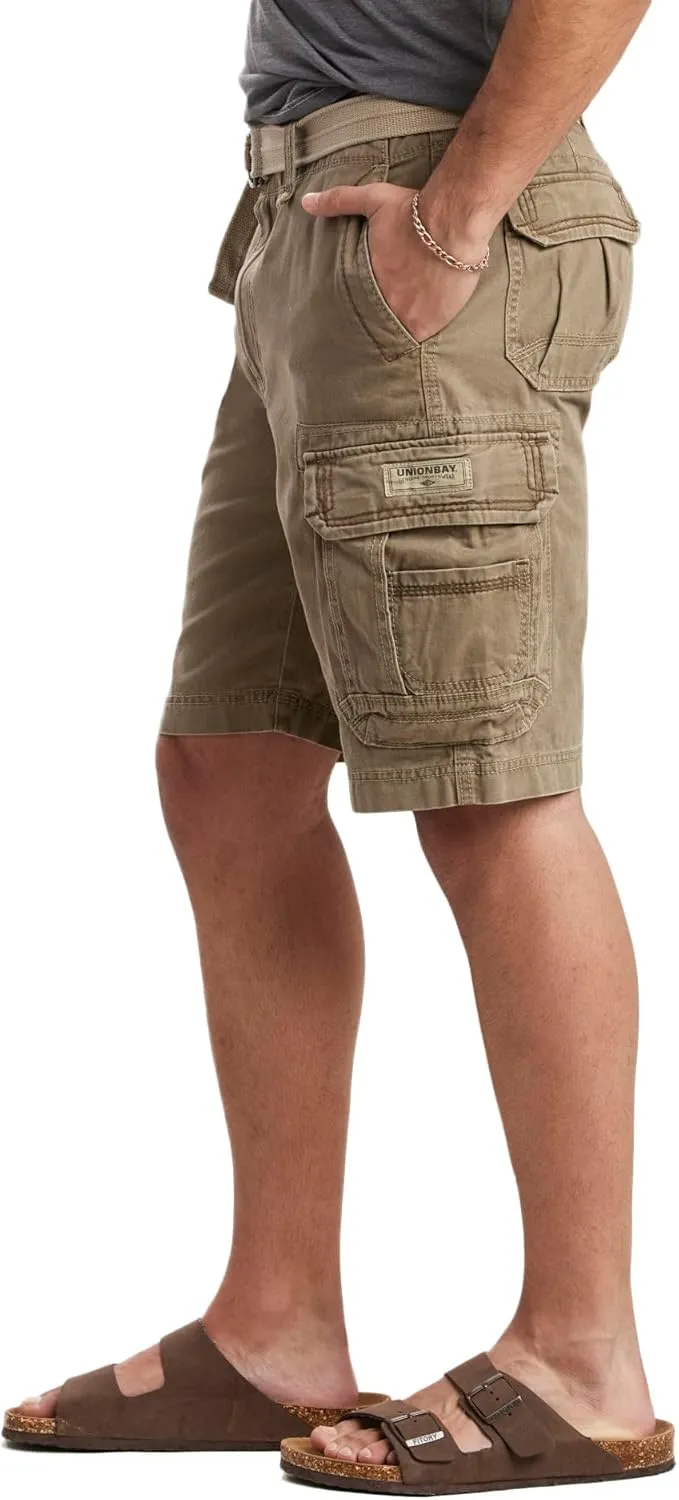 UNIONBAY Men's Survivor Belted Cargo Short-Reg and Big & Tall Sizes