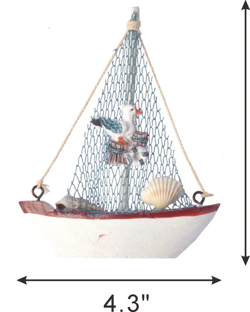 Wooden Nautical Lighthouse Anchor Wall Hanging Ornament, Beach Wooden Boat Ship Steering
