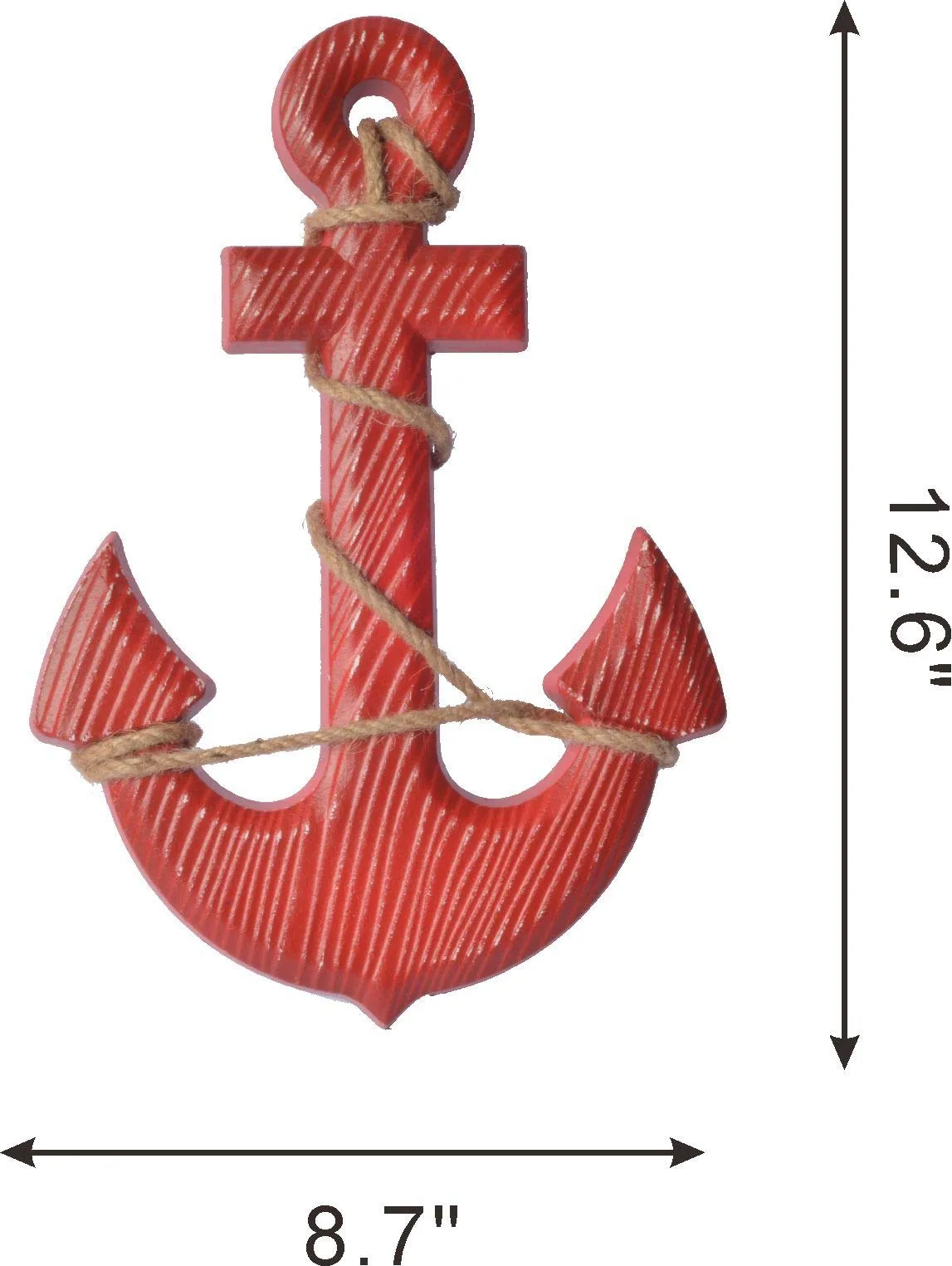 Wooden Nautical Lighthouse Anchor Wall Hanging Ornament, Beach Wooden Boat Ship Steering